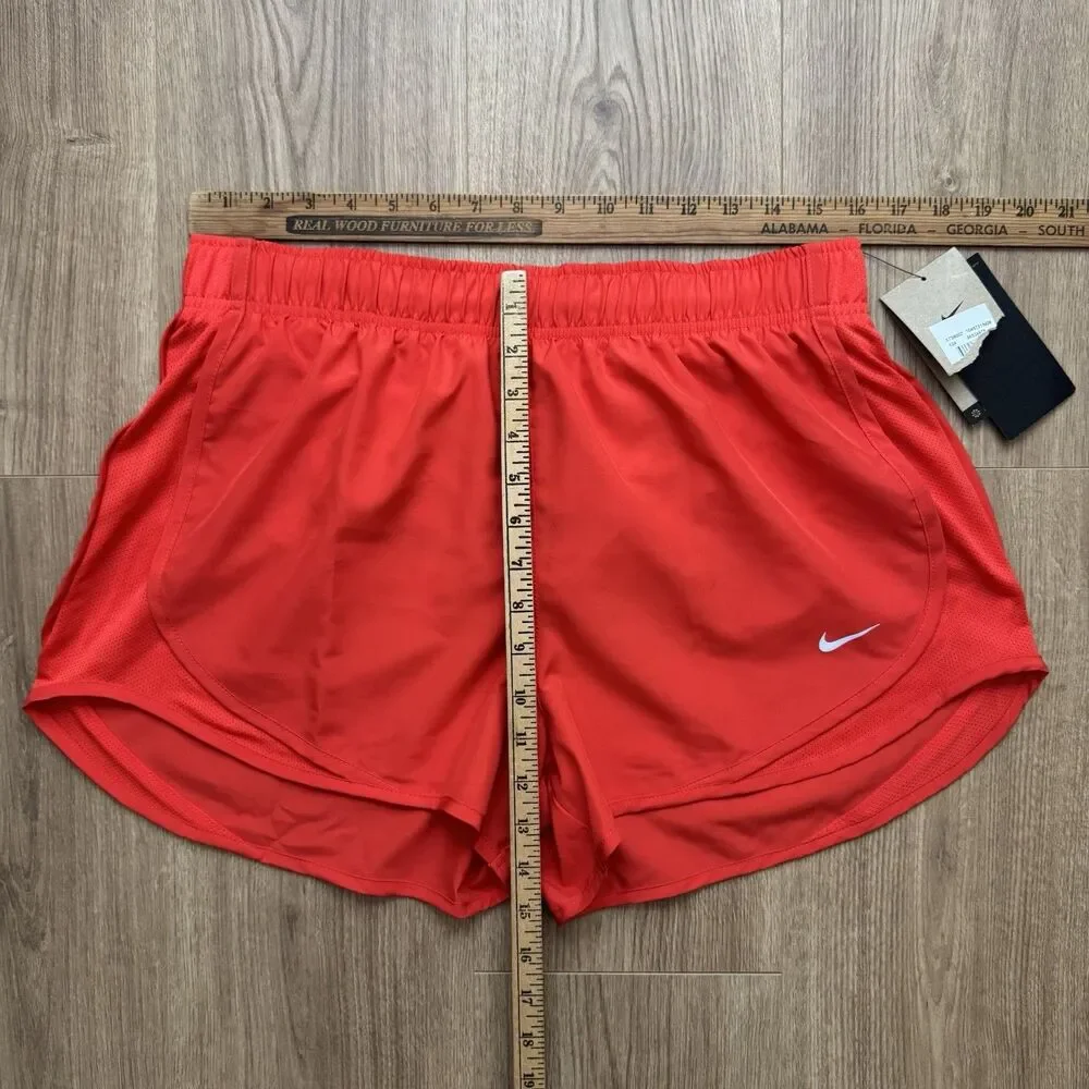 Nike Tempo Womens Size L Dri-FIT Running Shorts Coral Orange Mid Rise 3 Inch NWT